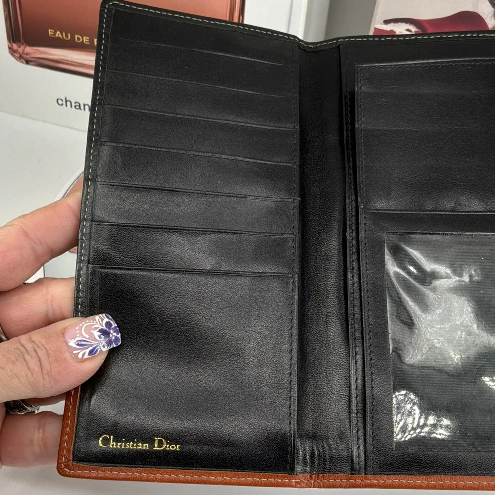 Dior Black and Brown Wallet Vintage
